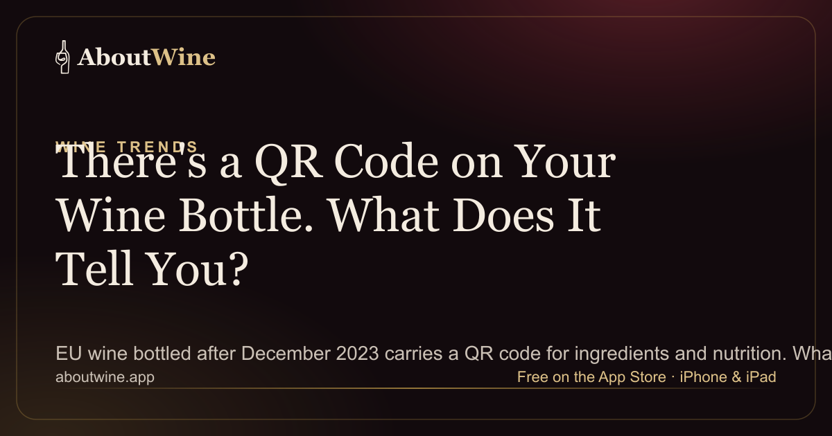 What the QR code on an EU wine label tells you about ingredients and nutrition
