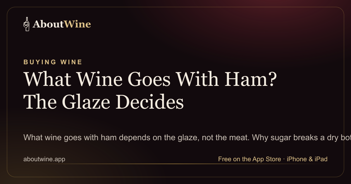 What wine goes with ham, matched to the glaze rather than the meat